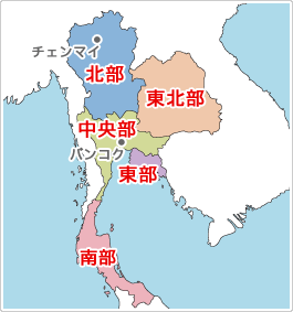 タイ地域マップ